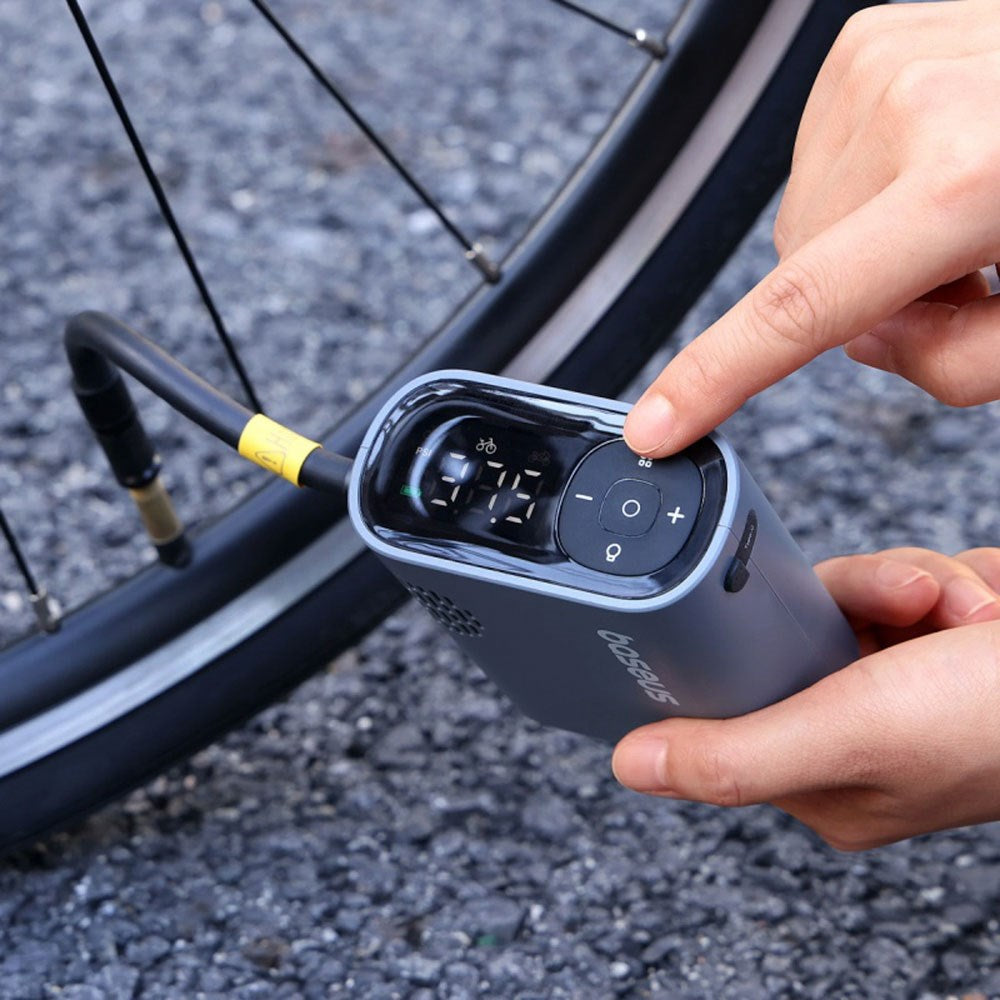 Baseus PrimeTrip Elektrisk Cykelpumpe Kompressor - Grå