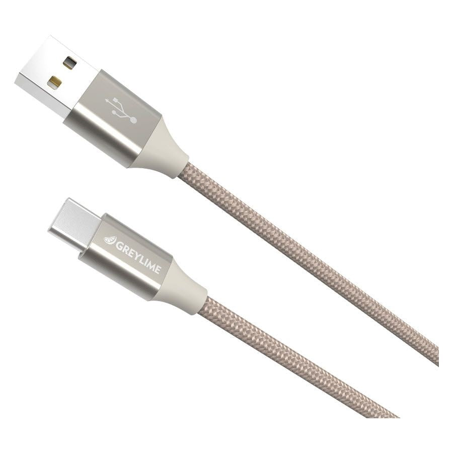 GreyLime Braided (3A/15W) USB-C Kabel 1 m. - Beige