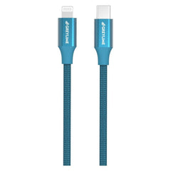 GreyLime 18W Braided USB-C til Lightning Kabel 1 m. - Blå