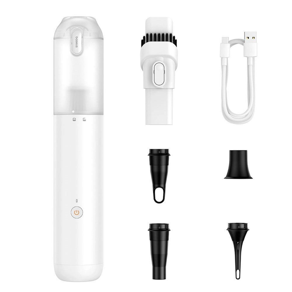 Baseus A3lite Vacuum Cleaner - Trådløs Støvsuger til Bil m. Pumpefunktion - Hvid