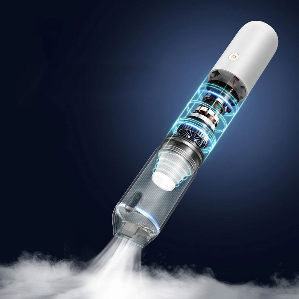 Baseus A3lite Vacuum Cleaner - Trådløs Støvsuger til Bil m. Pumpefunktion - Hvid