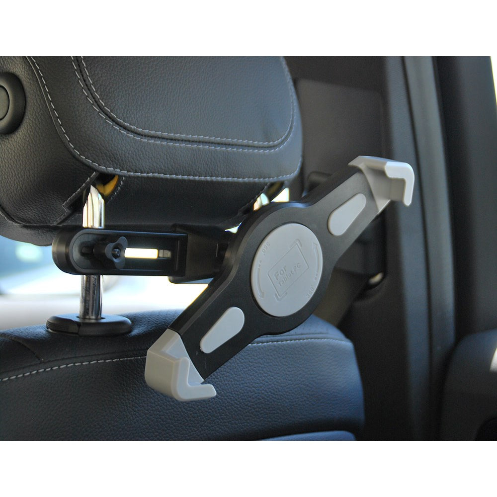 Universal Nakkestøtte 360 Degree Safefit Bil Tabletholder - Max Tablet: 200 x 300mm - Sort