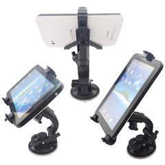 Universal Multi-Direction Tablet Holder til Bil & Bord (Sugekop) - Max Tablet: 90 x 220mm - Sort