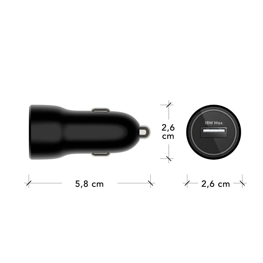 dbramante1928 - Biloplader - USB-A 18W - Sort