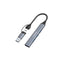 Canyon DS-02 4-i-1 USB-A/C Hub - Grå