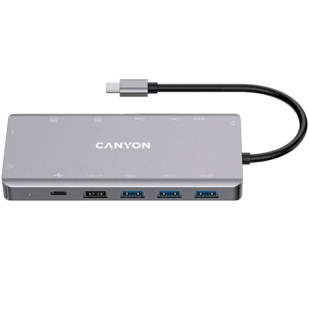 Canyon DS12 13-i-1 USB-C Hub - Grå