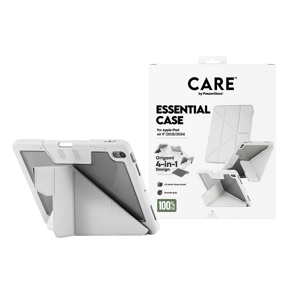 iPad Air 11" (2026 / 2025 / 2024) Care by PanzerGlass Essential Case - Ståfunktion - Grå