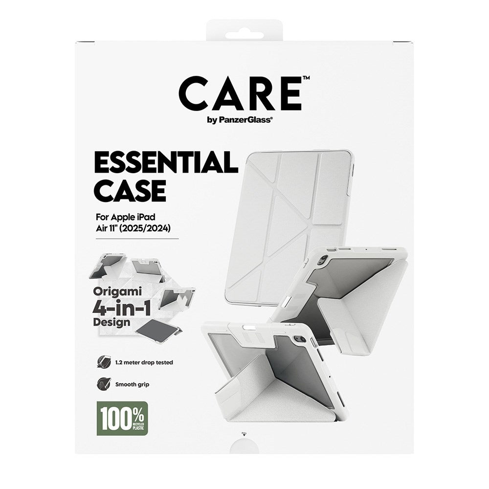 iPad Air 11" (2026 / 2025 / 2024) Care by PanzerGlass Essential Case - Ståfunktion - Grå