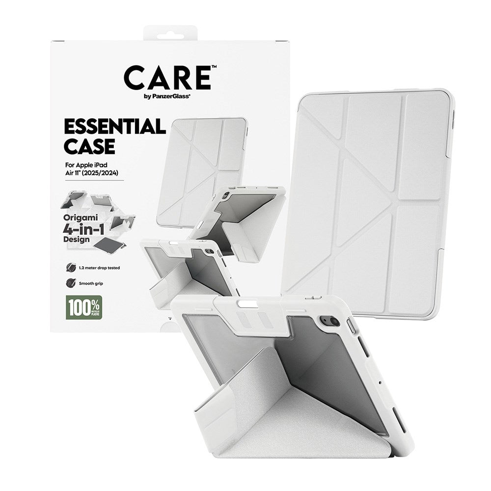 iPad Air 11" (2026 / 2025 / 2024) Care by PanzerGlass Essential Case - Ståfunktion - Grå