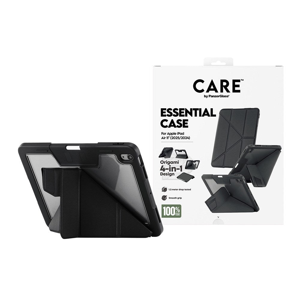 iPad Air 11" (2026 / 2025 / 2024) Care by PanzerGlass Essential Case - Ståfunktion - Sort