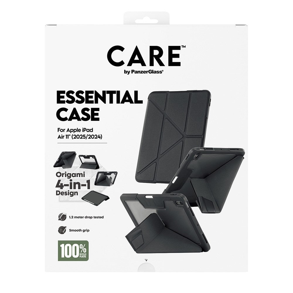 iPad Air 11" (2026 / 2025 / 2024) Care by PanzerGlass Essential Case - Ståfunktion - Sort