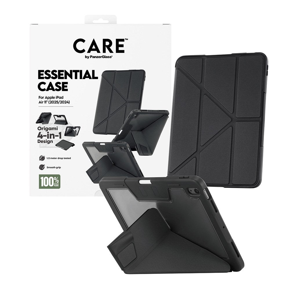 iPad Air 11" (2026 / 2025 / 2024) Care by PanzerGlass Essential Case - Ståfunktion - Sort