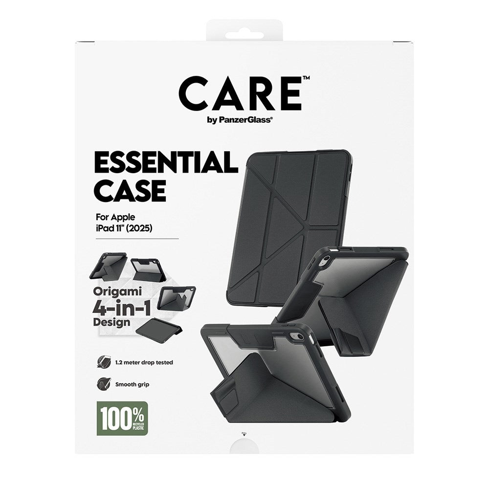 iPad 11" (2025) Care by PanzerGlass Essential Case - Ståfunktion - Sort