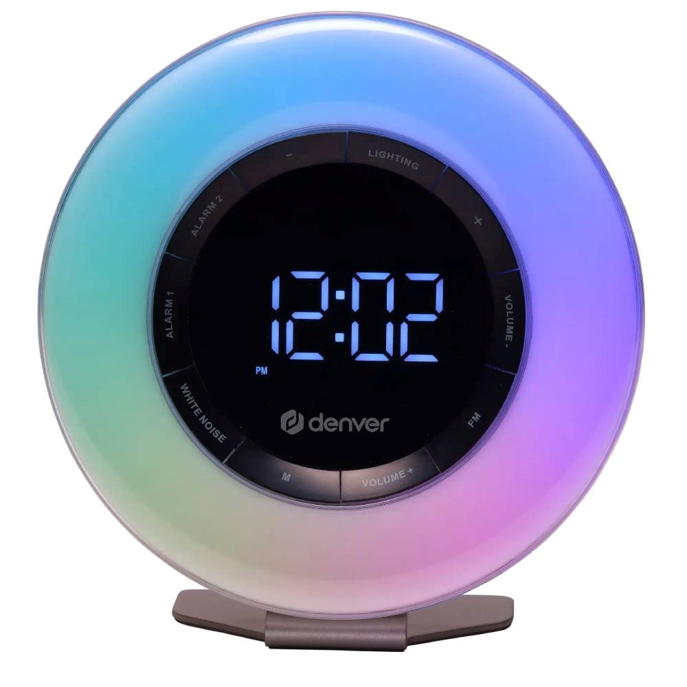 Denver CRL-342 FM Vækkeur m. Solopgangssimulering & White Noise - Hvid