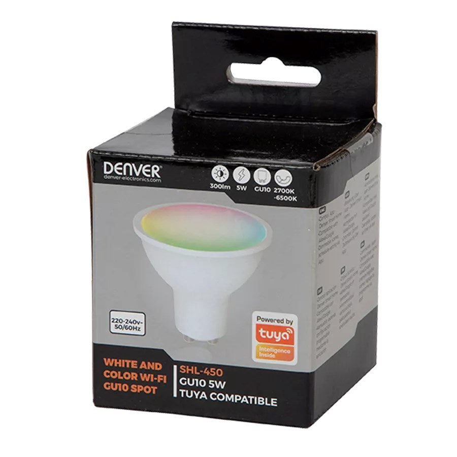 LED Smartpære Denver SHL-450 GU10 - Hvid