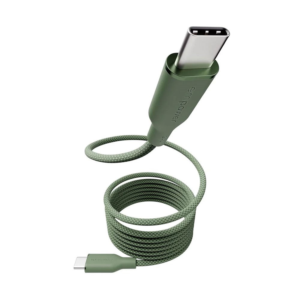 empower by PanzerGlass Magnetic 240W USB-C til USB-C Kabel - 1.5m - Sage