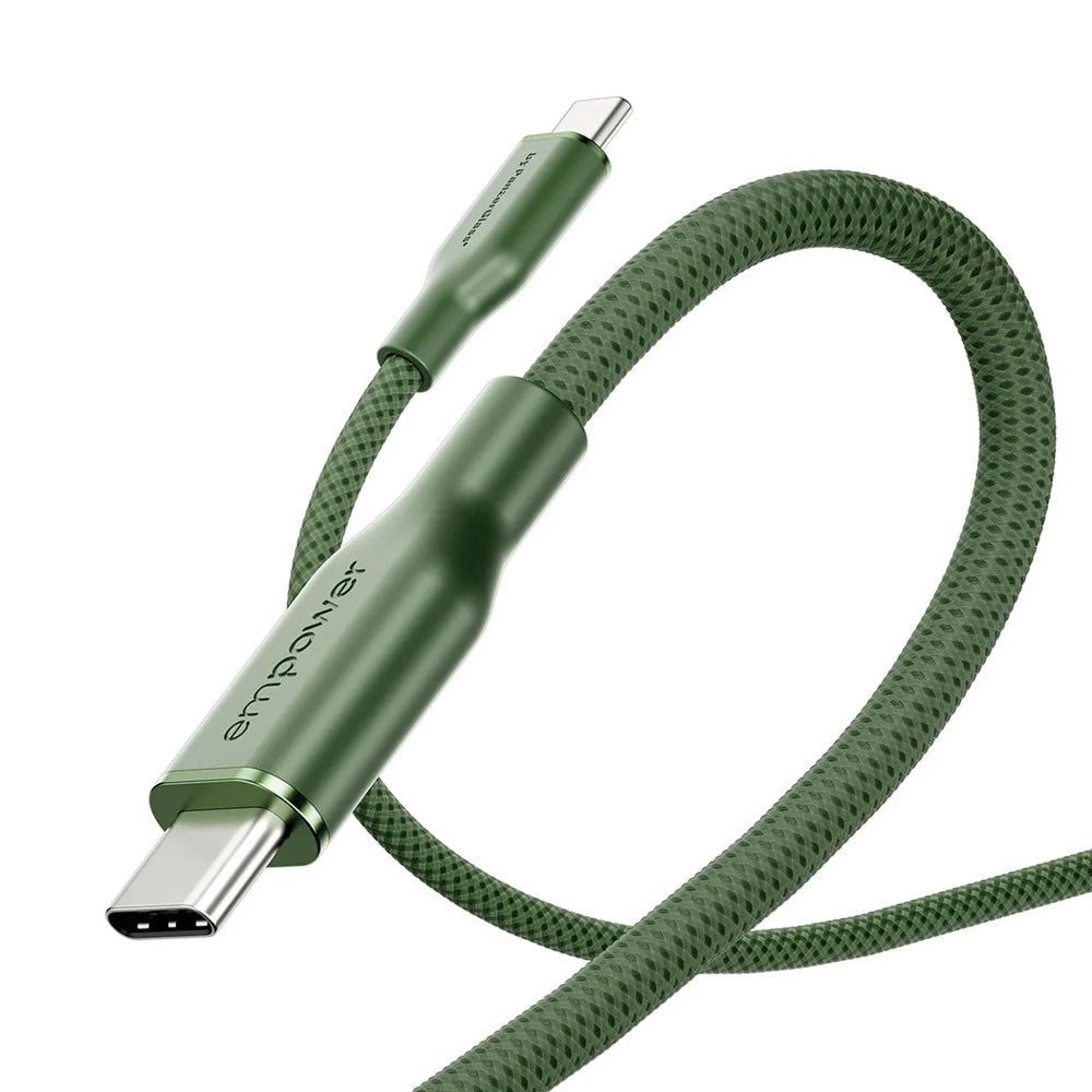 empower by PanzerGlass Racing 60W USB-C til USB-C Kabel - 1.2m - Sage