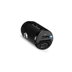 Puro PD 30W Mini Biloplader m. 2 x USB-C - Sort