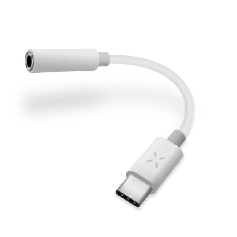 Fixed Audio Adapter USB-C til 3.5mm Minijack Stik - 1m - Hvid