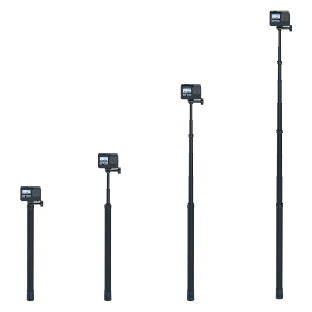 TELESIN Teleskopisk Selfie Stang til Action Kamera - 2.7m - Sort