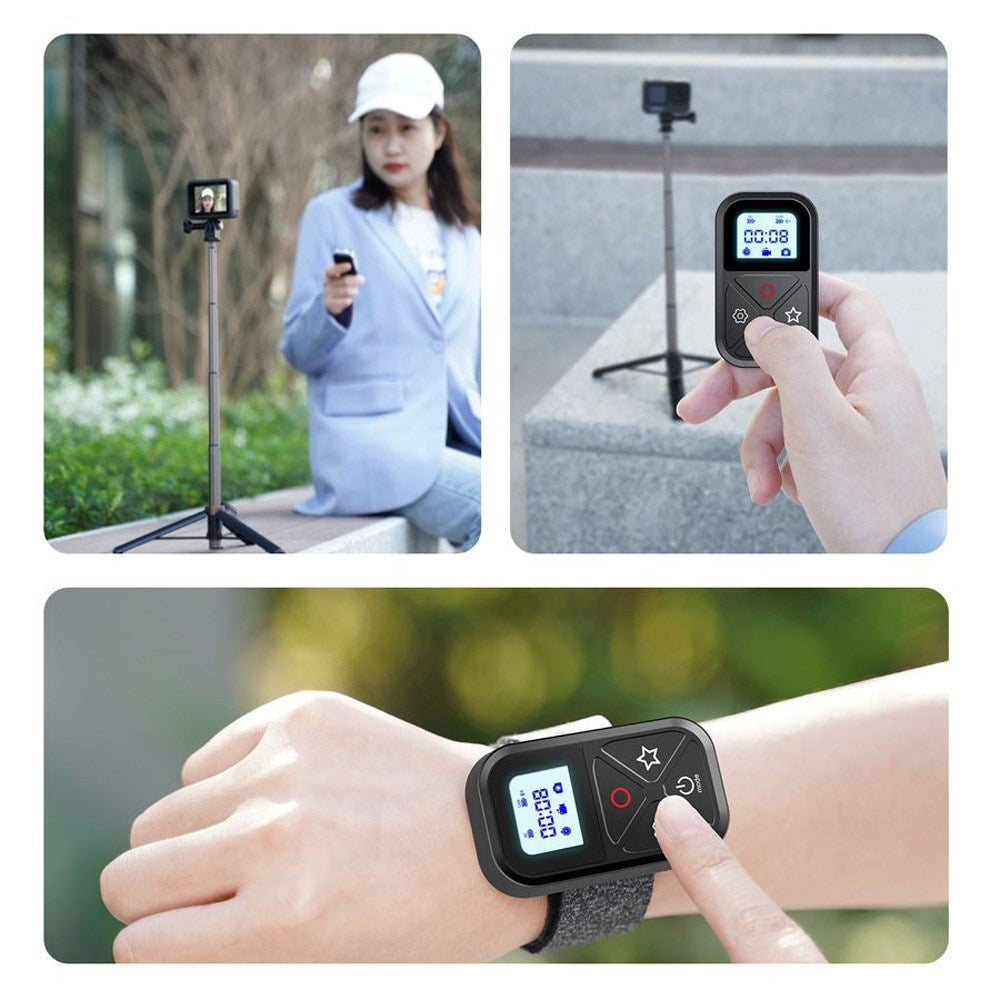 TELESIN Fjernbetjening til GoPro Hero 8 / 9 / 10 / 11 / 12 / 13 / Max & Smartphones - Sort