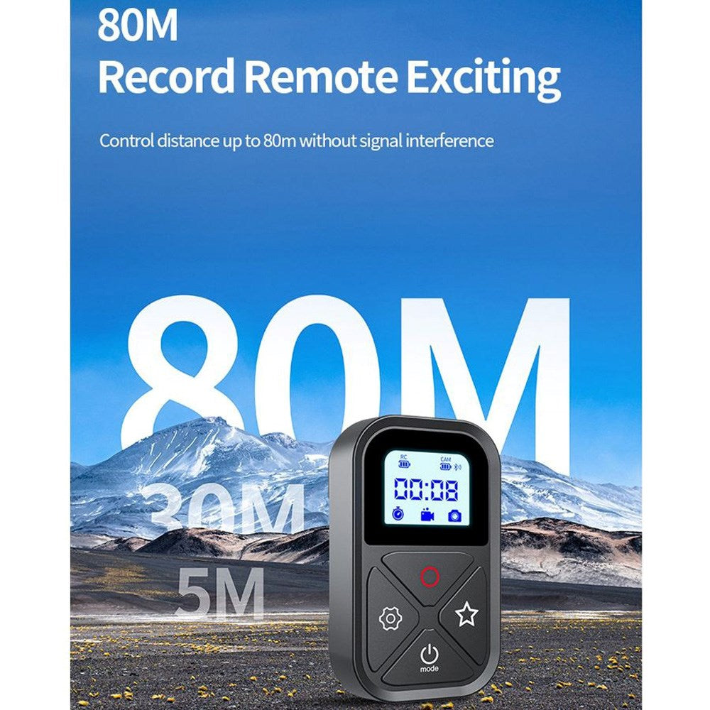 TELESIN Fjernbetjening til GoPro Hero 8 / 9 / 10 / 11 / 12 / 13 / Max & Smartphones - Sort