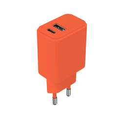 Setty 20W Vægoplader m. 1x USB-A & 1x USB-C - Orange