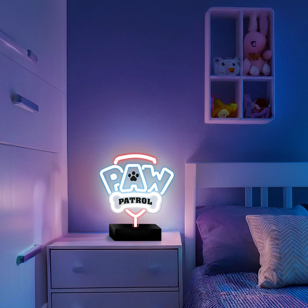 Neon LED Skilt med Fod - Paw Patrol