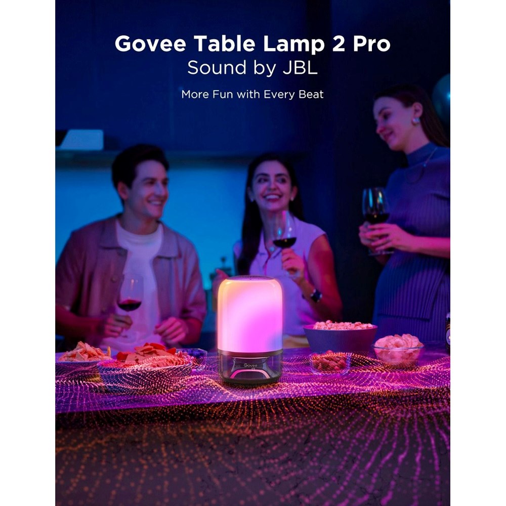 Govee Table Lamp 2 Pro - Indbygget Højtaler - Grå