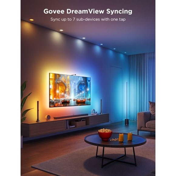 Govee TV BackLight 3 Lite Kit m. Strip Light og Light Bars - 55 - 65" - Sort