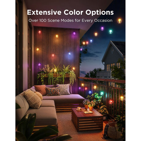 Govee Outdoor Clear Bulb String Lights - Vejrbestandig Lyskæde
