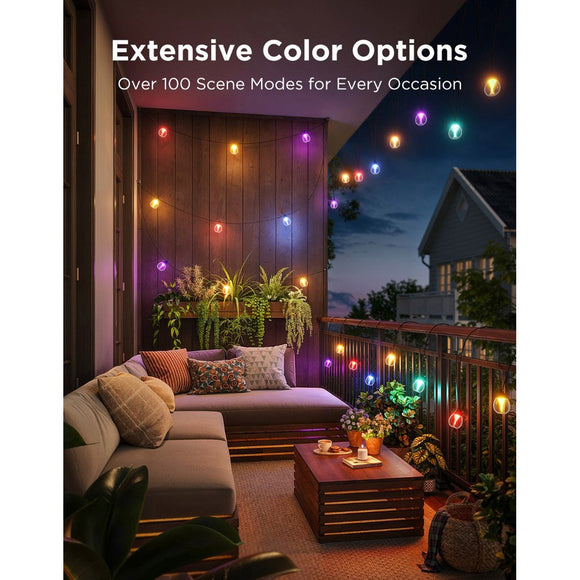 Govee Outdoor Clear Bulb String Lights - Vejrbestandig Lyskæde