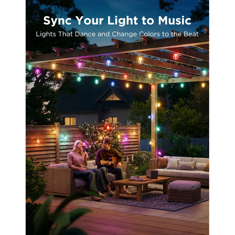 Govee Outdoor Clear Bulb String Lights - Vejrbestandig Lyskæde