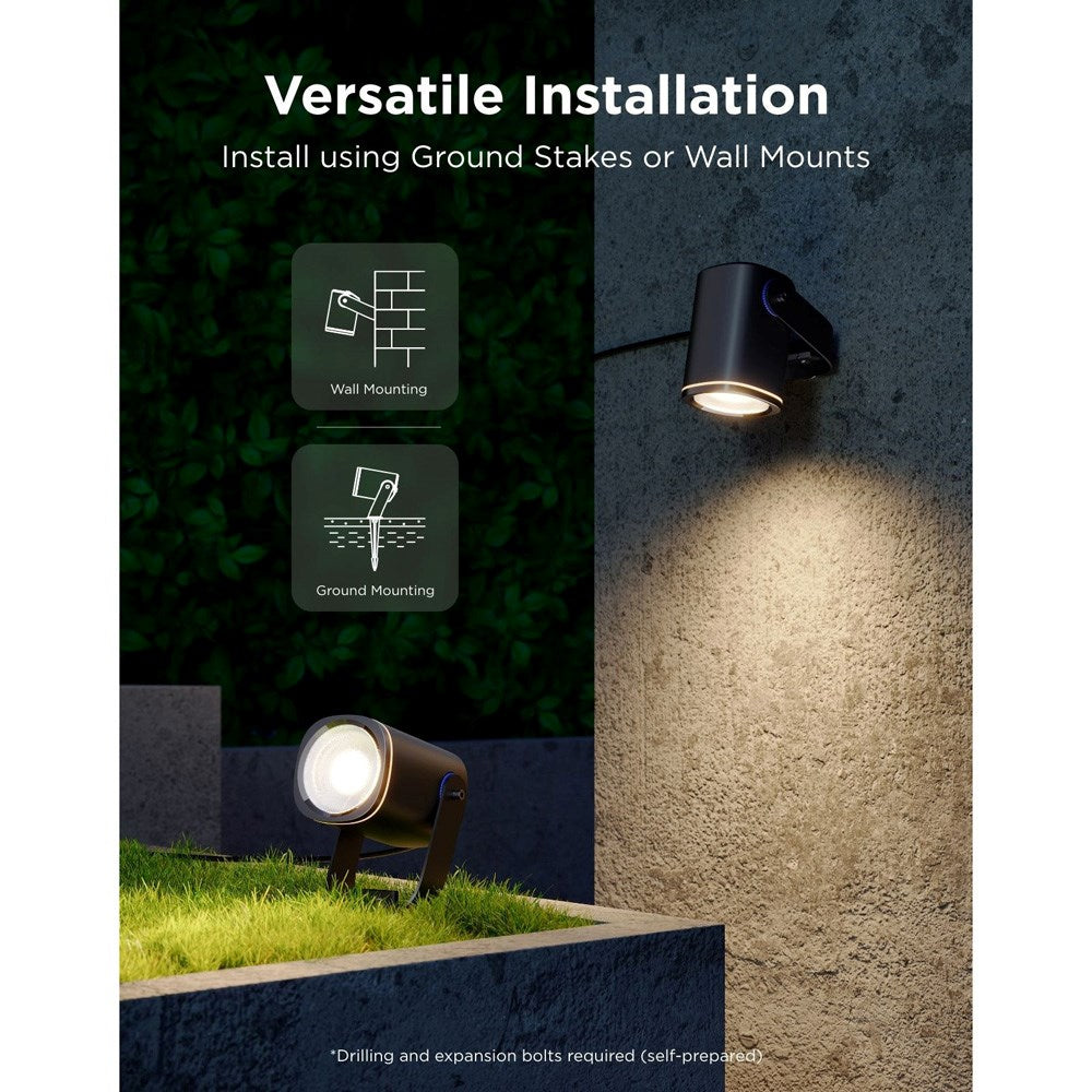 Govee Outdoor Spotlights m. Multimontering - 2 stk. - Sort