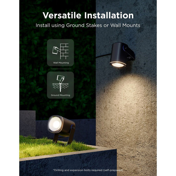 Govee Outdoor Spotlights m. Multimontering - 2 stk. - Sort
