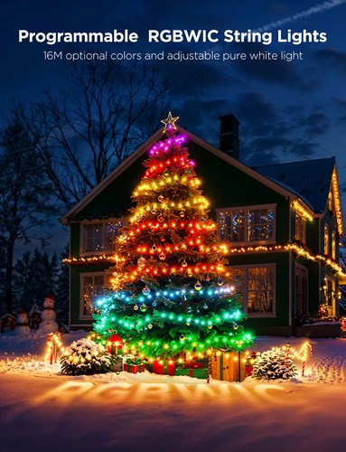 Govee Julelys String RGB LED-Lys - 20M - Grøn