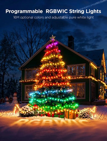 Govee Julelys String RGB LED-Lys - 20M - Grøn