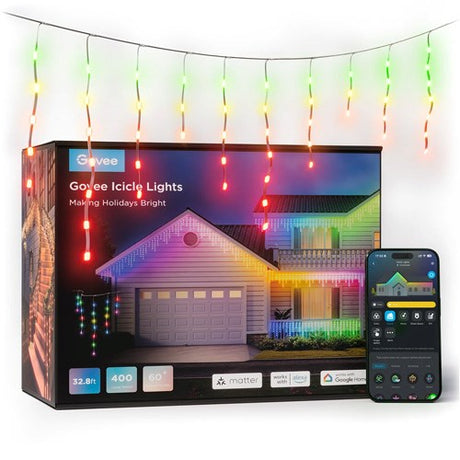 Govee Icicle Udendørs LED-Lyskæde - 10M - Hvid