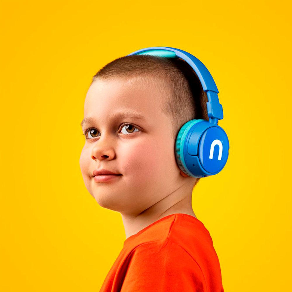 Niceboy Hive Kiddie Bluetooth Hovedtelefoner On-Ear til Børn m. Lydbegrænser - Blå