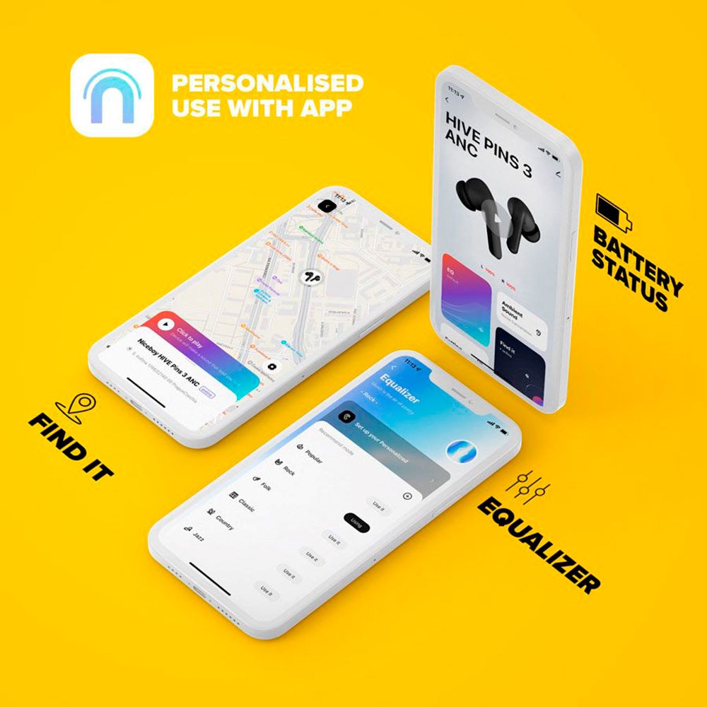 Niceboy HIVE Pins ANC 3 True Wireless In-Ear Headset - Sort