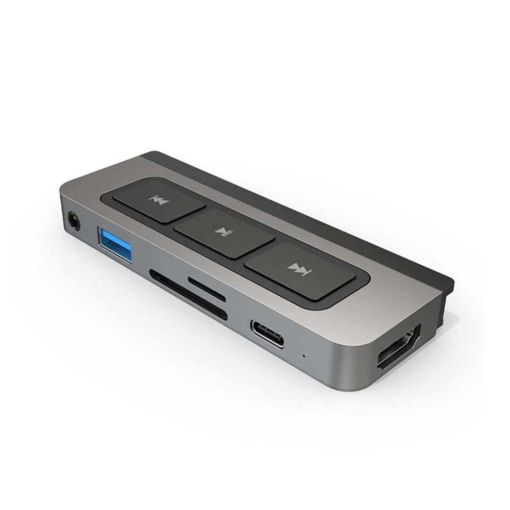 Hyperdrive 6-in-1 USB-C Media iPad Adapter - Grå