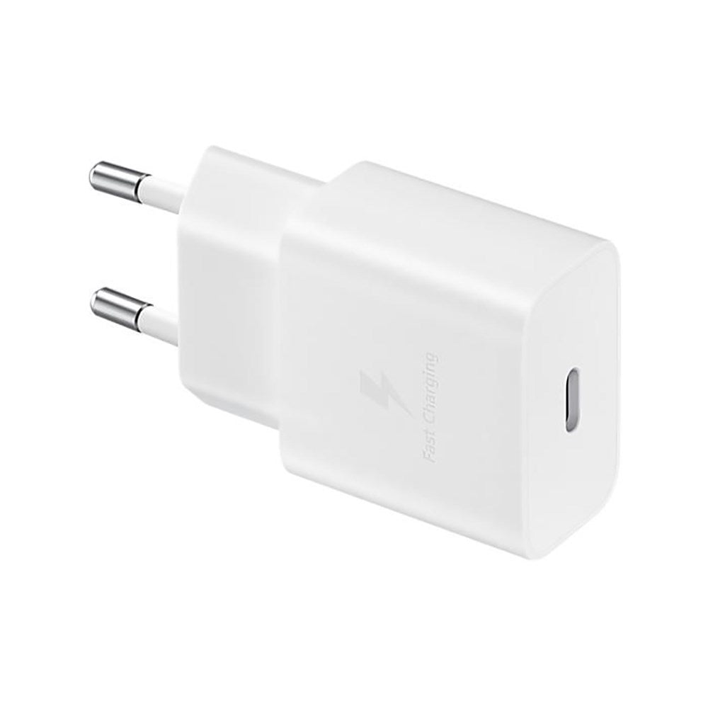 Original Samsung Power Fast Charger 15W Vægoplader m. USB-C til USB-C Kabel - Hvid