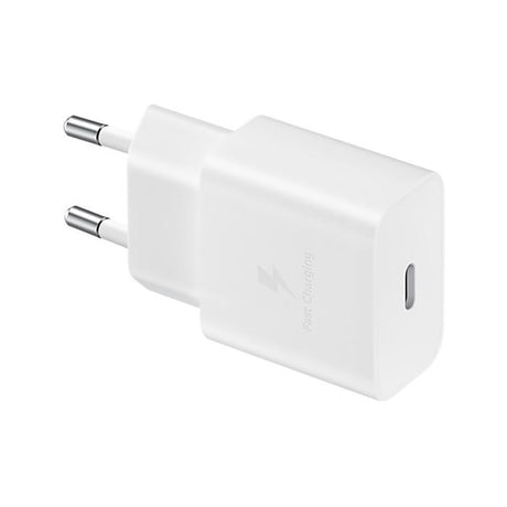 Original Samsung Power Fast Charger 15W Vægoplader m. USB-C til USB-C Kabel - Hvid