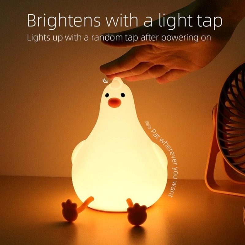 Lippa Silikone Natlampe m. Timer - Kylling