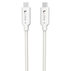 Lippa USB-C til USB-C Kabel 100W - 1m - Hvid