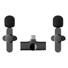 Lippa Trådløs Mikrofon m. USB-C - 2. stk - Sort