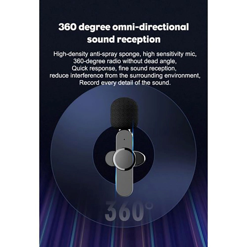 Lippa Trådløs Mikrofon m. USB-C - 2. stk - Sort