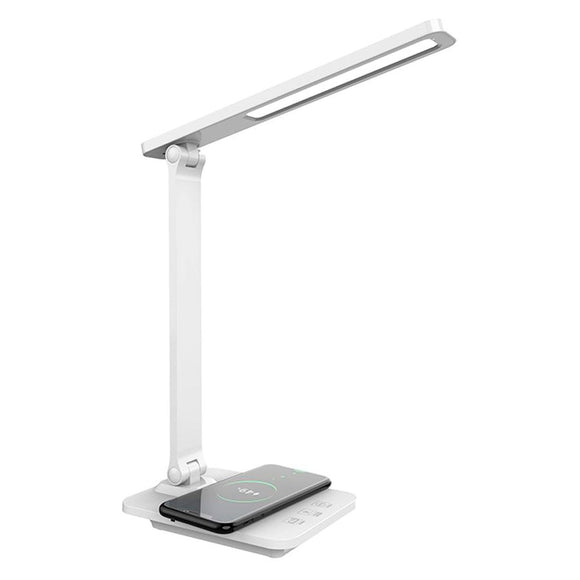 Lippa LED Skrivebordslampe m. Trådløs Opladning - Hvid