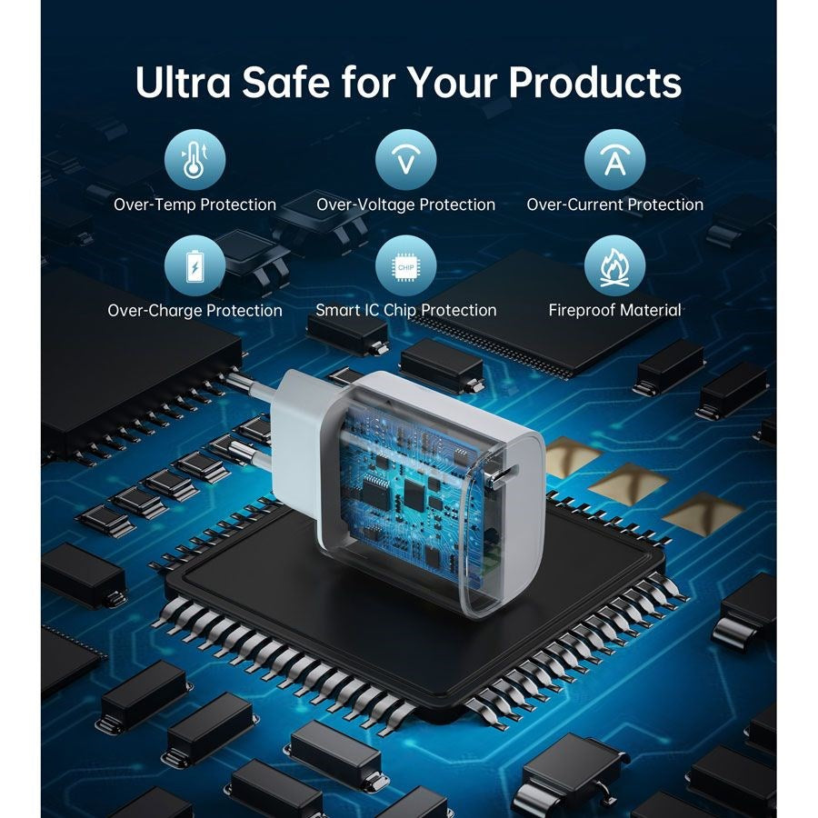 Lippa 20W Vægoplader m. USB-C PD - Hvid