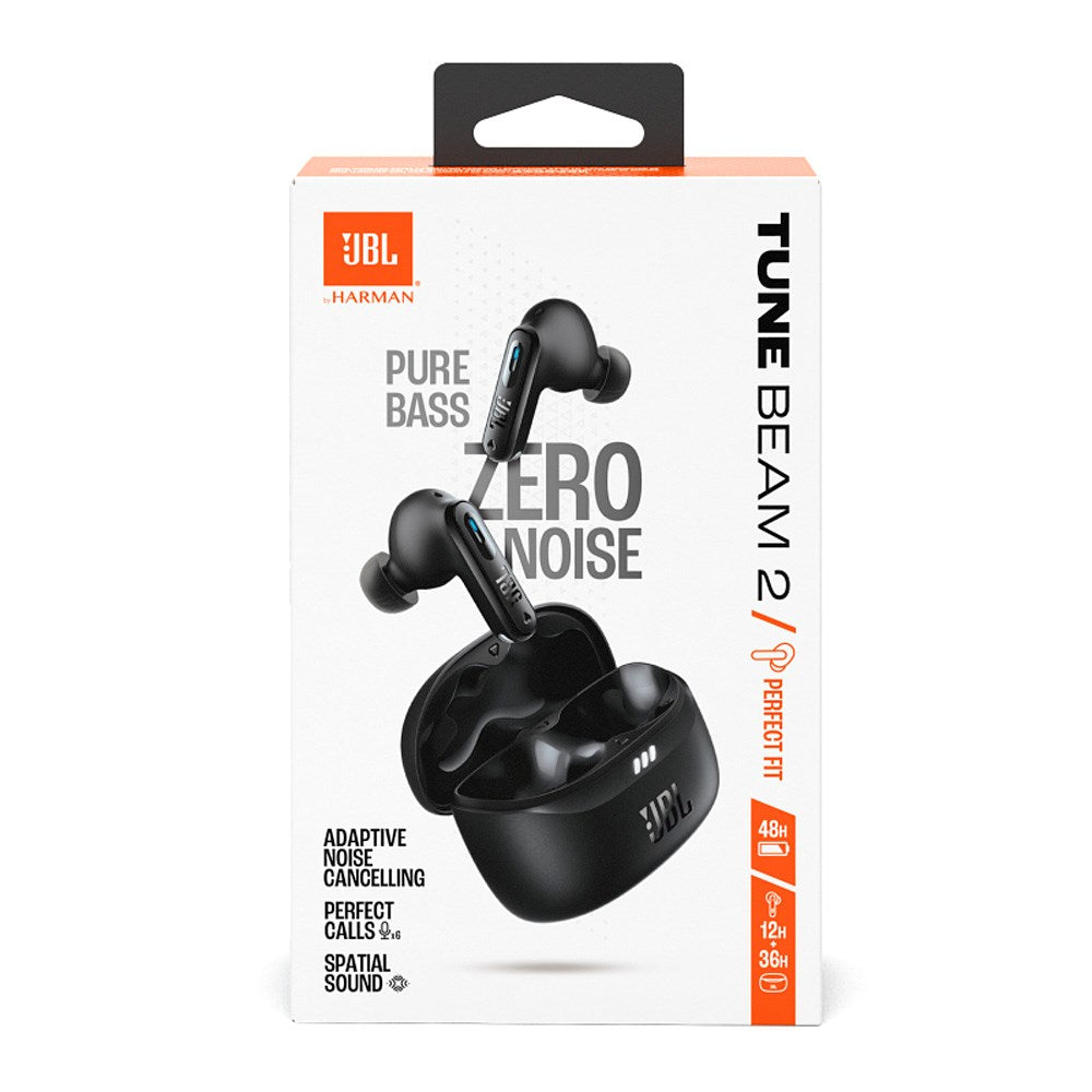 JBL Tune Beam 2 - True Wireless Headset m. Aktiv Støjreducering - In-Ear - Sort